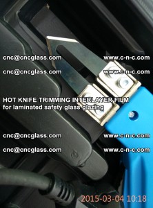 HOT KNIFE FOR TRIMMING INTERLAYER FILM for laminated safety glass glazing (57)